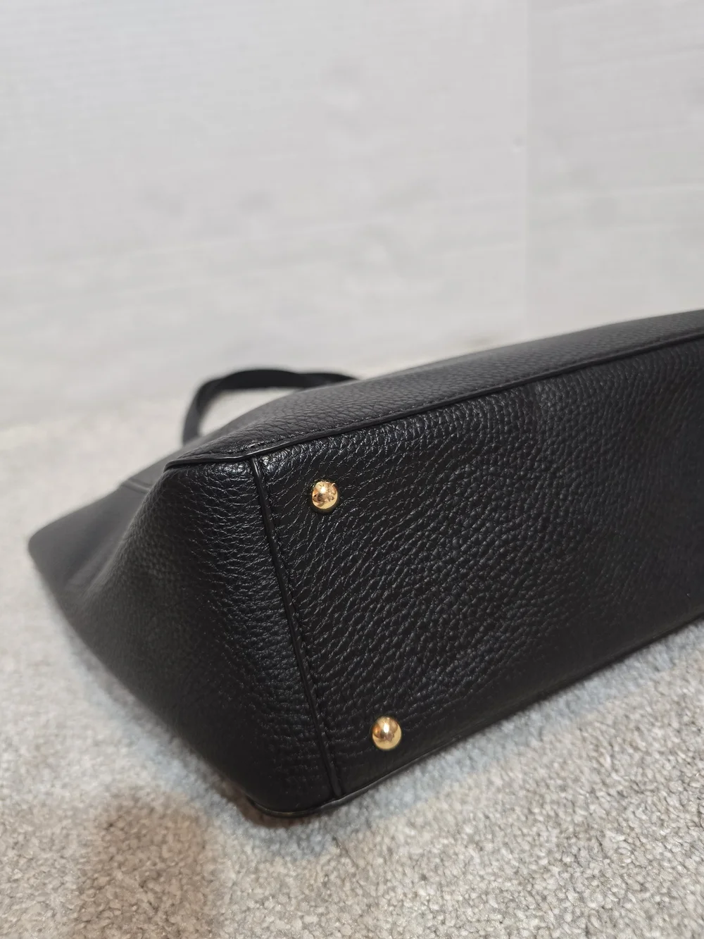 Ralph Lauren Black Shopper Tote with Gold Hardware